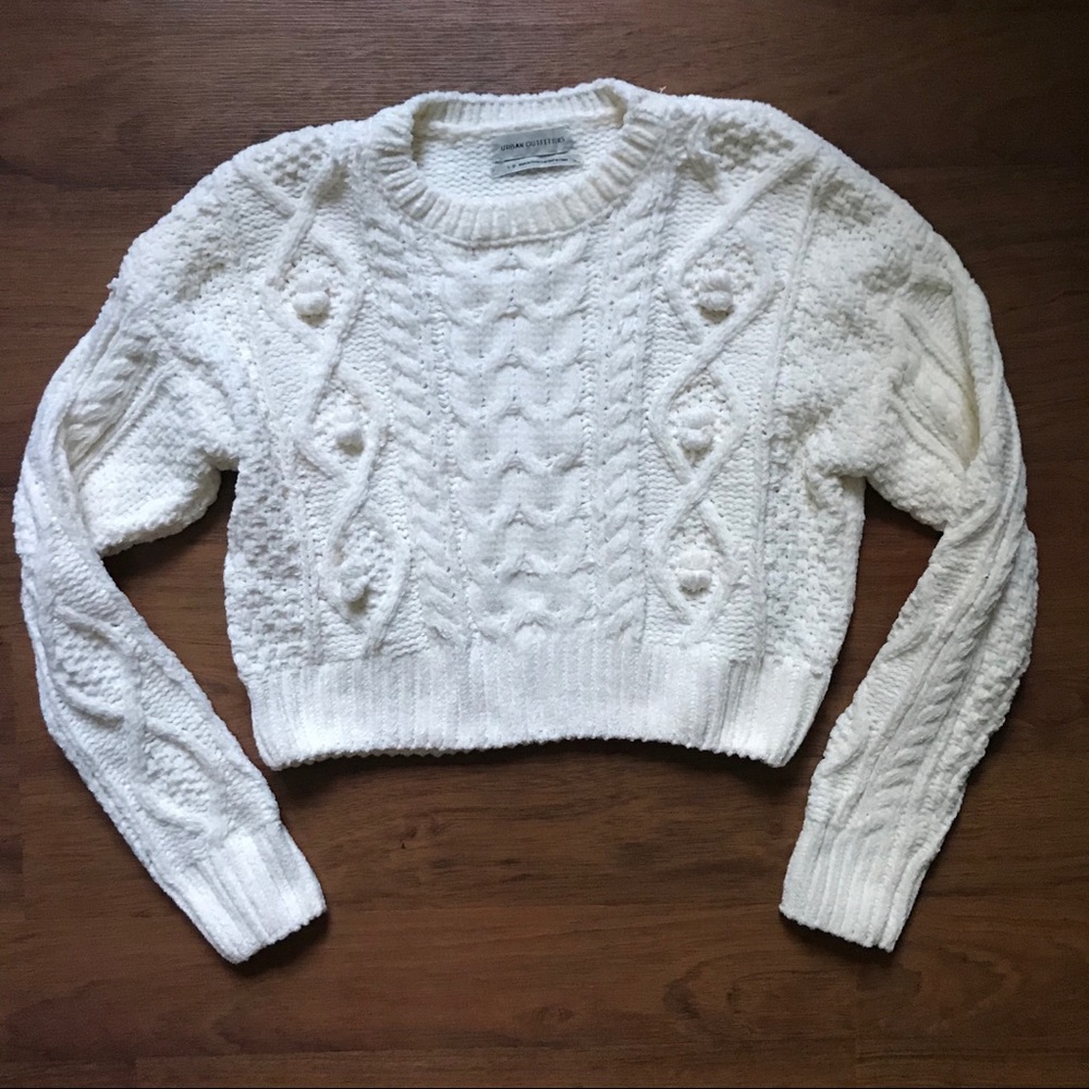 Urban Outfitters Ivory Cropped Sweater